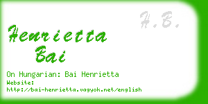 henrietta bai business card